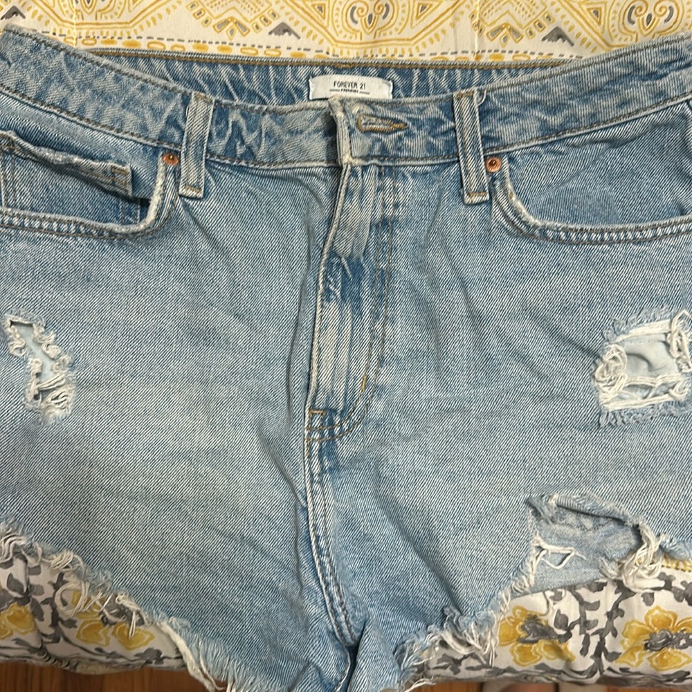 Forever 21 distressed denim shorts